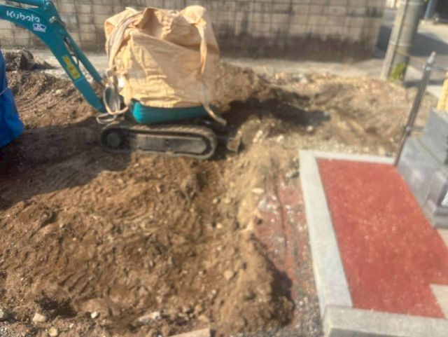 桑名市佛眼院　永代供養墓工事　⑱掘削